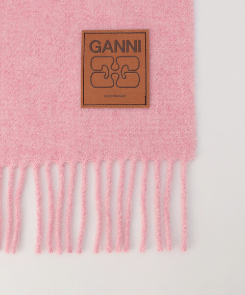 GANNI（ガニー） マフラー ストール Double Face Wool Solid Scarf