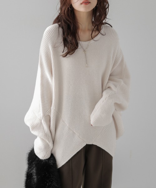 2017AW 畦変形ドルマンニット SLOBE IENA - 新品タグ付き SLOBE IENA 畦変形ドルマンニットの通販 by