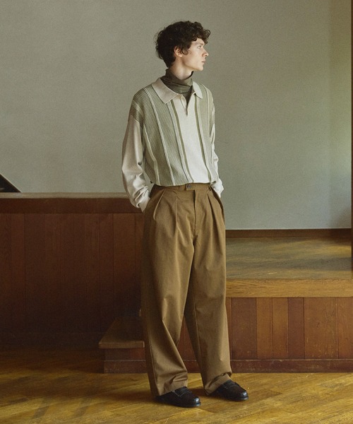 「Bleme」 長袖ニット M ネイビー メンズ_画像6