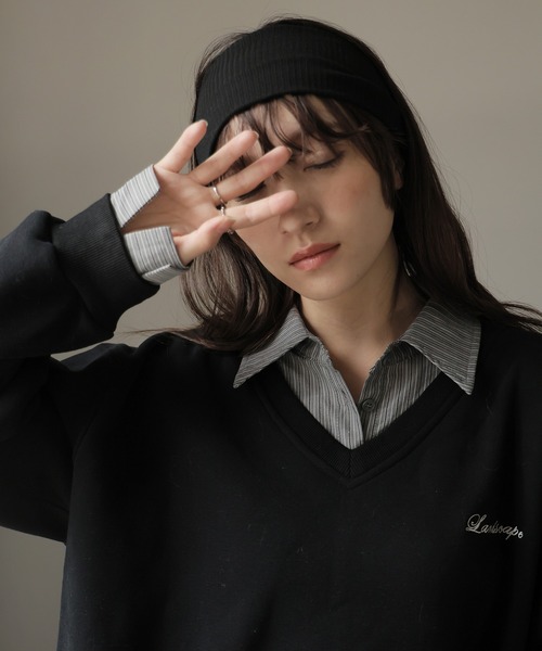 ゆり wasted youth トレーナー 黒 Lサイズ Y-3 (ワイスリー) ワンポイント ロゴ ショート丈 トレーナー BOXY