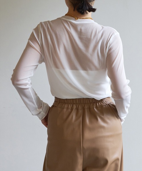 「Whim Gazette」 長袖カットソー FREE ホワイト レディース_画像5