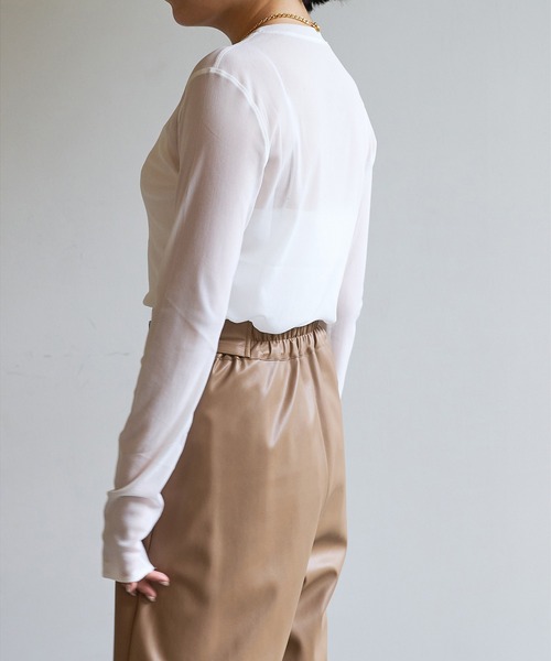 「Whim Gazette」 長袖カットソー FREE ホワイト レディース_画像7