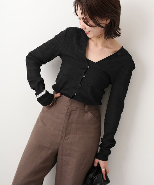 「SLOBE IENA」 長袖チュニック - グリーン レディース_画像7