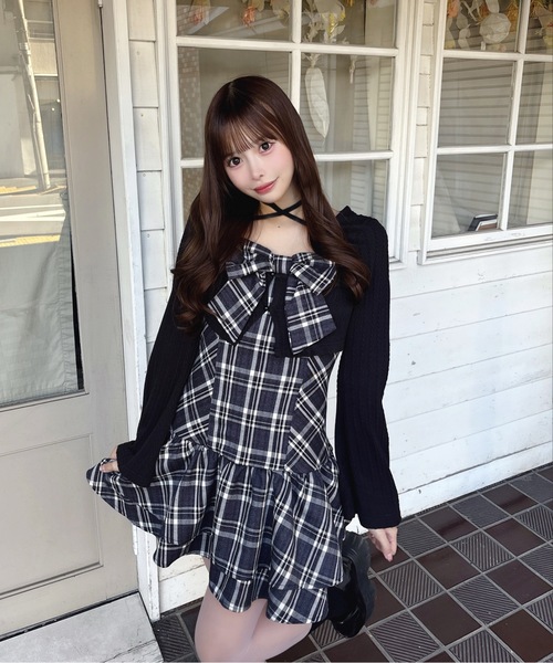 one way（ワンウェイ） ワンピース リボンアンサンブルワンピース