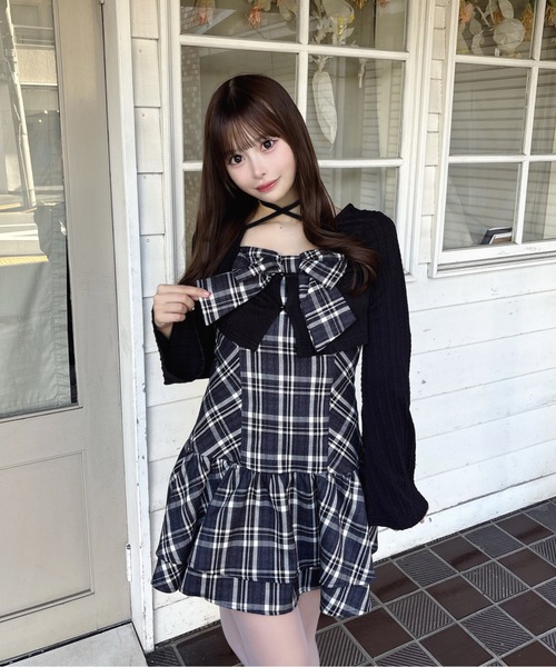 one way（ワンウェイ） ワンピース リボンアンサンブルワンピース