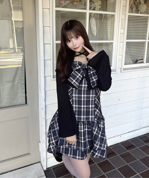 one way（ワンウェイ） ワンピース リボンアンサンブルワンピース