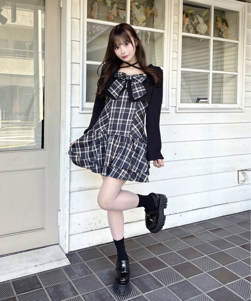 one way（ワンウェイ） ワンピース リボンアンサンブルワンピース