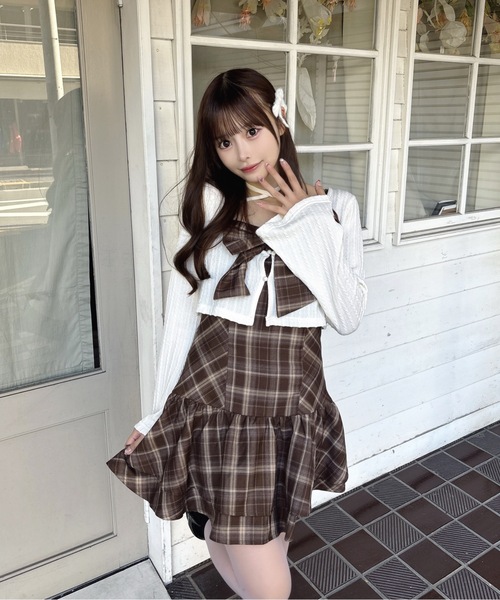 one way（ワンウェイ） ワンピース リボンアンサンブルワンピース