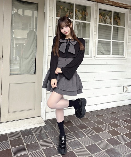 one way（ワンウェイ） ワンピース リボンアンサンブルワンピース