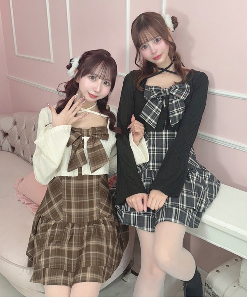 one way（ワンウェイ） ワンピース リボンアンサンブルワンピース