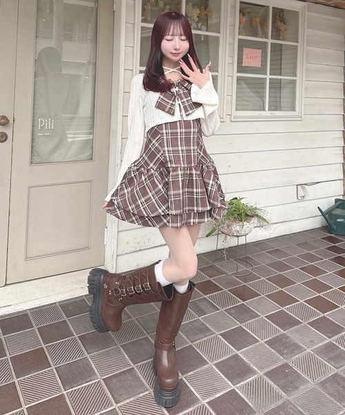 one way（ワンウェイ） ワンピース リボンアンサンブルワンピース