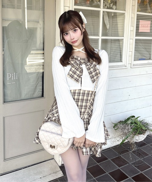 one way（ワンウェイ） ワンピース リボンアンサンブルワンピース