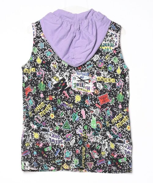「GERLAN JEANS」 レースノースリーブトップス L ブラック レディース_画像2