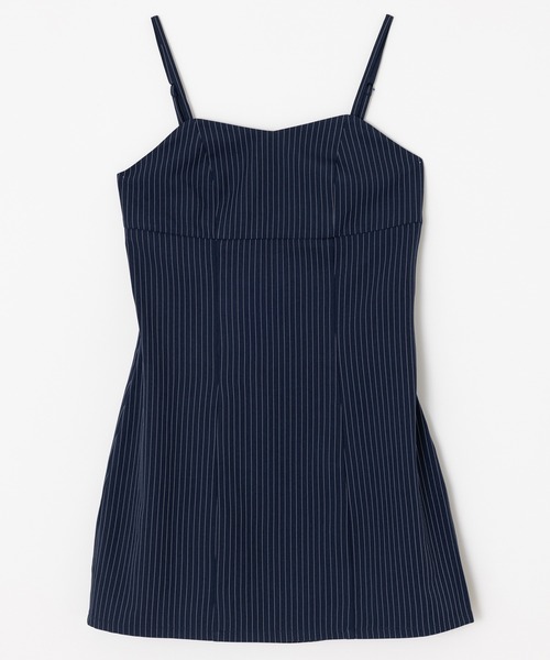 「MIEL CRISHUNANT」 キャミソールワンピース FREE ネイビー レディース_画像9