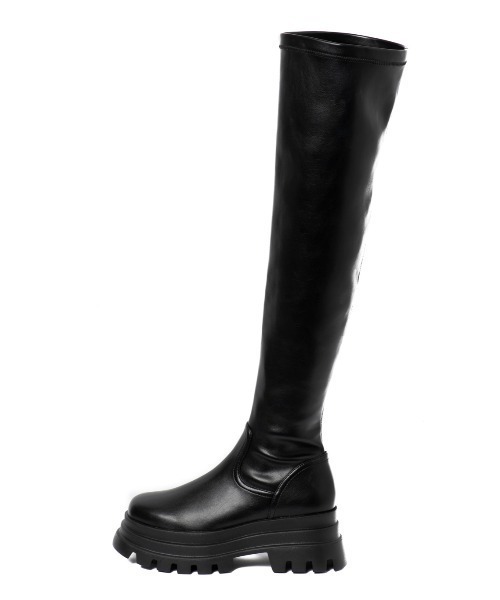 「R&E」 ロングブーツ S ブラック レディース_画像2