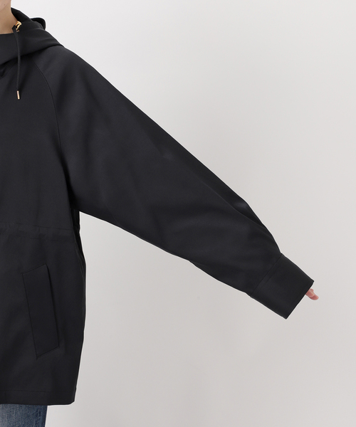 spick&span スピックアンドスパン フード ブルゾン ブラック M 美品 Spick＆Span（スピック アンド スパン） コート アウター 撥水ツイル