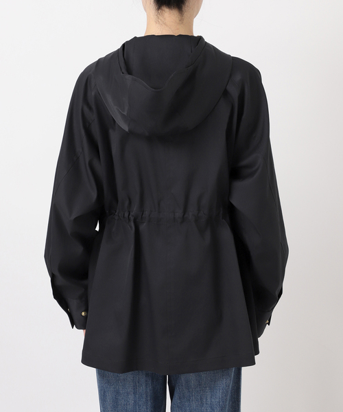 spick&span スピックアンドスパン フード ブルゾン ブラック M 美品 Spick＆Span（スピック アンド スパン） コート アウター 撥水ツイル