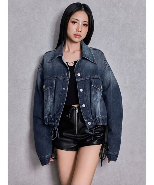 GYDA（ジェイダ） パンツ GG drawstring fake leatherショートパンツ