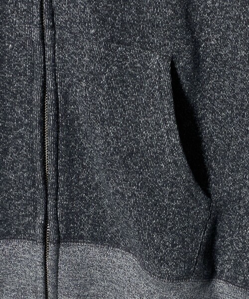 パーカー 「LOOPWHEELER x LOWERCASE for UNITED ARROWS」ゴマシオ ジップアップ フーディ メンズの画像
