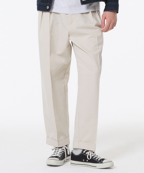 coca（コカ） パンツ ソフトツイルタックテーパードパンツ メンズ