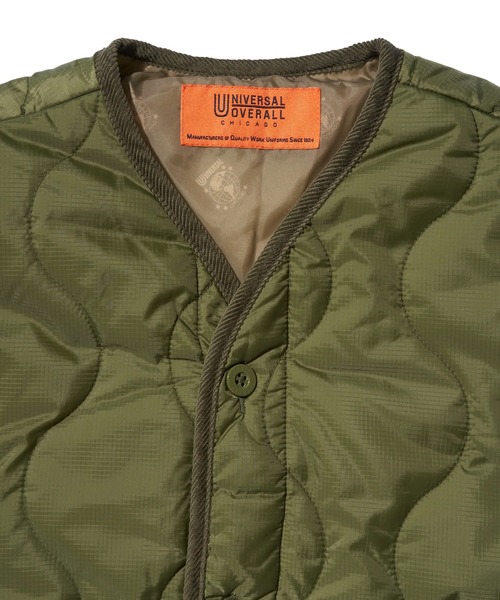 「UNIVERSAL OVERALL」 ノーカラージャケット MEDIUM ブラック レディース_画像9