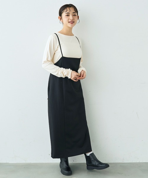 mil（ミル） tシャツ 袖口シャーリング デザイントップス「586103