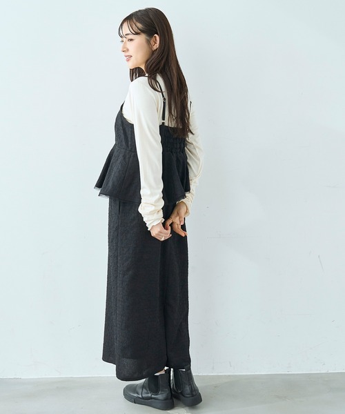 mil（ミル） tシャツ 袖口シャーリング デザイントップス「586103
