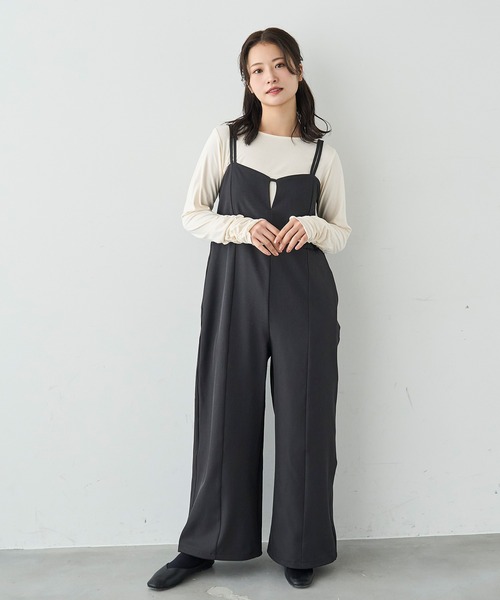 mil（ミル） tシャツ 袖口シャーリング デザイントップス「586103
