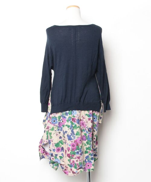 「H.A.K」 ドッキングワンピース - ネイビー レディース_画像2