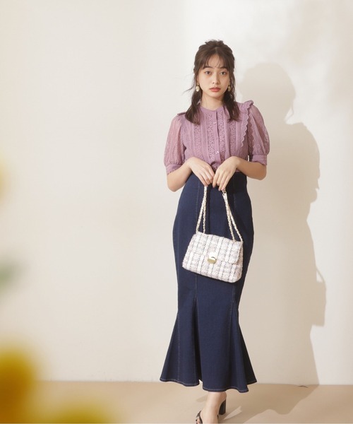 「PROPORTION BODY DRESSING」 半袖ブラウス SMALL ピンク レディース_画像4
