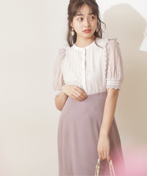 「PROPORTION BODY DRESSING」 半袖ブラウス SMALL ピンク レディース_画像5