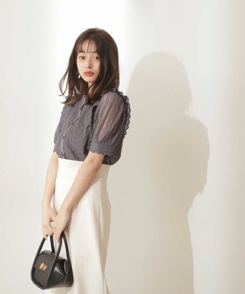 「PROPORTION BODY DRESSING」 半袖ブラウス SMALL ピンク レディース_画像9