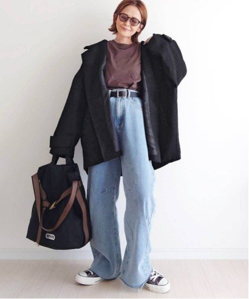 「notch.」 ピーコート M グレー レディース_画像2