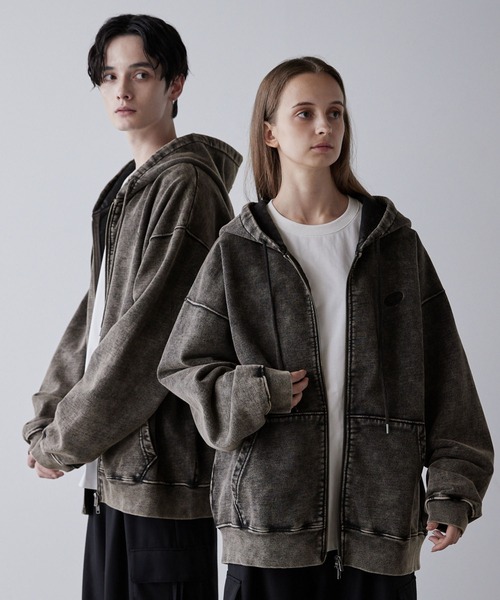 「CLEL」 ジップアップパーカー L ブルー メンズ_画像7