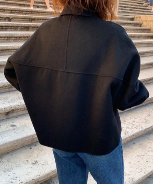 「Girly Doll」 「Doula Doula」ステンカラーコート L ブラック レディース_画像3