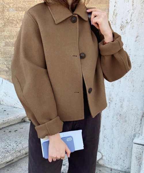 「Girly Doll」 「Doula Doula」ステンカラーコート L ブラック レディース_画像4