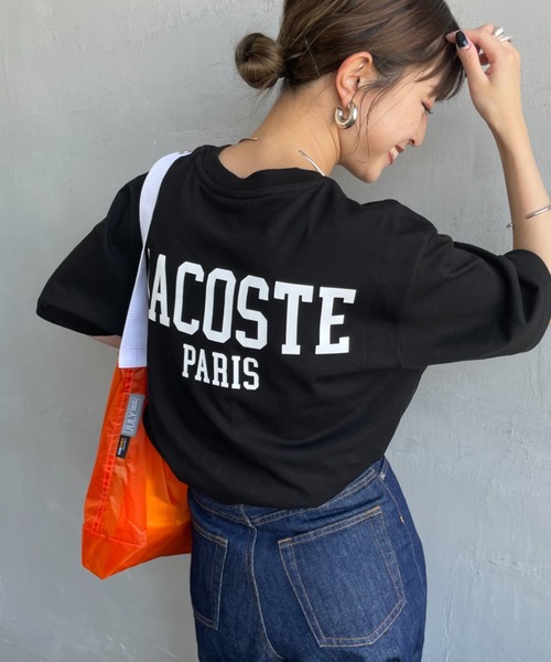 tシャツ 「LACOSTE/ラコステ」 ワンポイントロゴ バックプリントTシャツ レディース メンズの画像