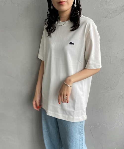 tシャツ 「LACOSTE/ラコステ」 ワンポイントロゴ バックプリントTシャツ レディース メンズの画像