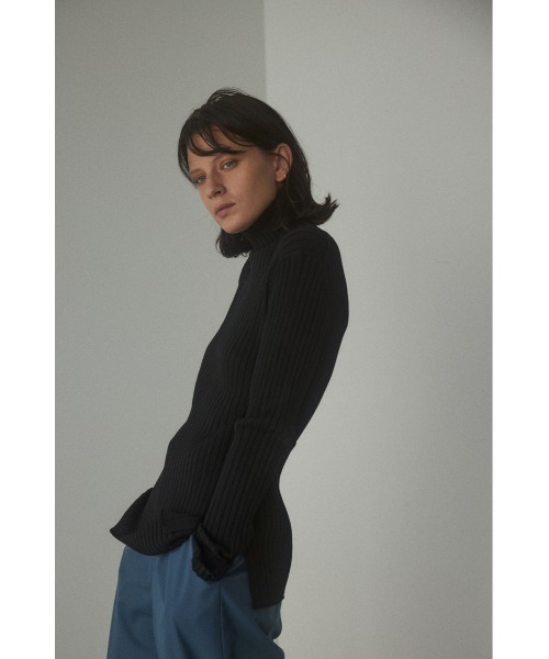 「BLACK BY MOUSSY」 タートルネックニット FREE ベージュ レディース_画像6