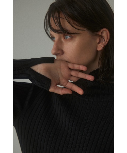 「BLACK BY MOUSSY」 タートルネックニット FREE ベージュ レディース_画像8