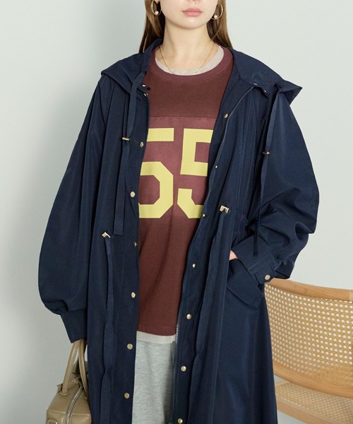 en haut（アンオート） トレンチコート コート ウォッシュポリエステル