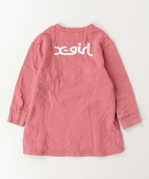 「X-girl Stages」 「KIDS」ワンポイントスウェットカットソー 110 ピンク キッズ_画像2