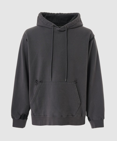 パーカー DAMAGED HOODIE メンズ