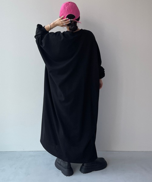 「wee9s」 長袖ワンピース SHORT グレー レディース_画像9