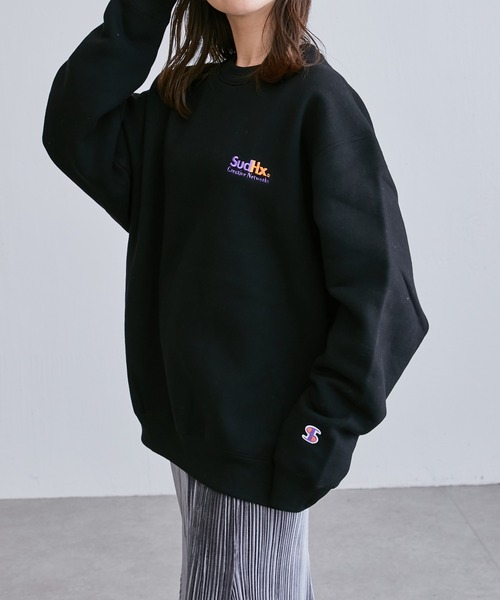 「Lui's」 「SUPERTHANKS」スウェットカットソー SMALL ネイビー レディース_画像4