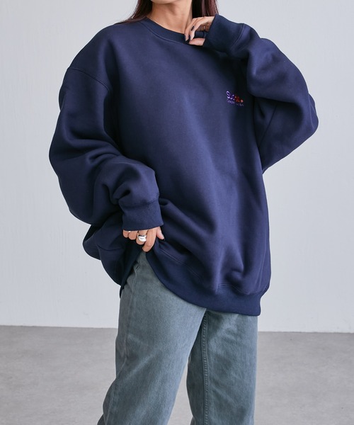 「Lui's」 「SUPERTHANKS」スウェットカットソー SMALL ネイビー レディース_画像8