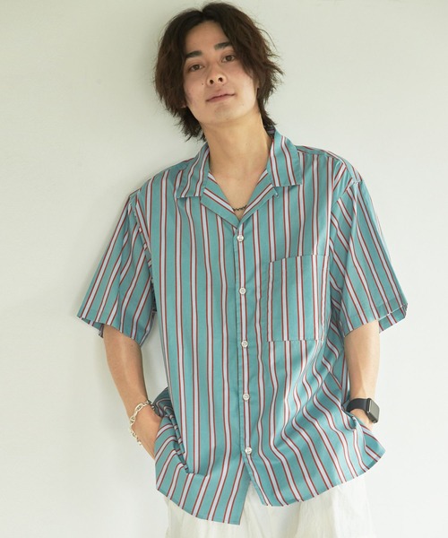 「PBLIM」 半袖シャツ LARGE サックスブルー レディース_画像6