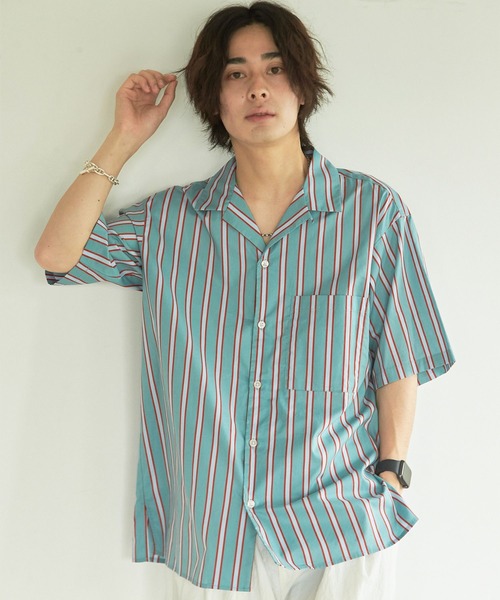 「PBLIM」 半袖シャツ LARGE サックスブルー レディース_画像7