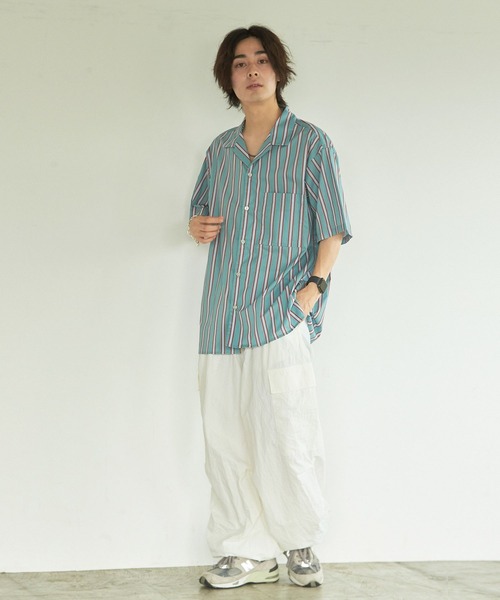 「PBLIM」 半袖シャツ LARGE サックスブルー レディース_画像9