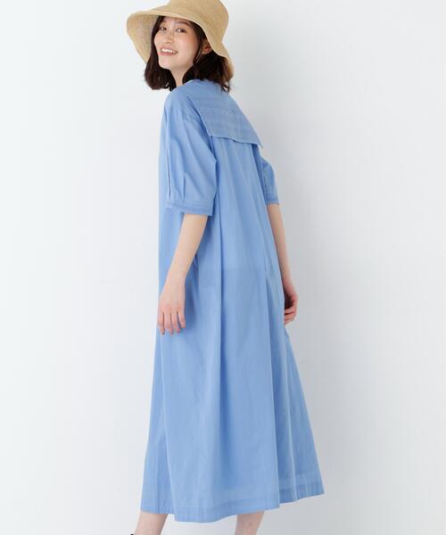 ヒューマンウーマン／定価2.2万 3way デニムワンピース 半袖 ロング丈 human woman（ヒューマンウーマン） ワンピース 「ウォッシャブル